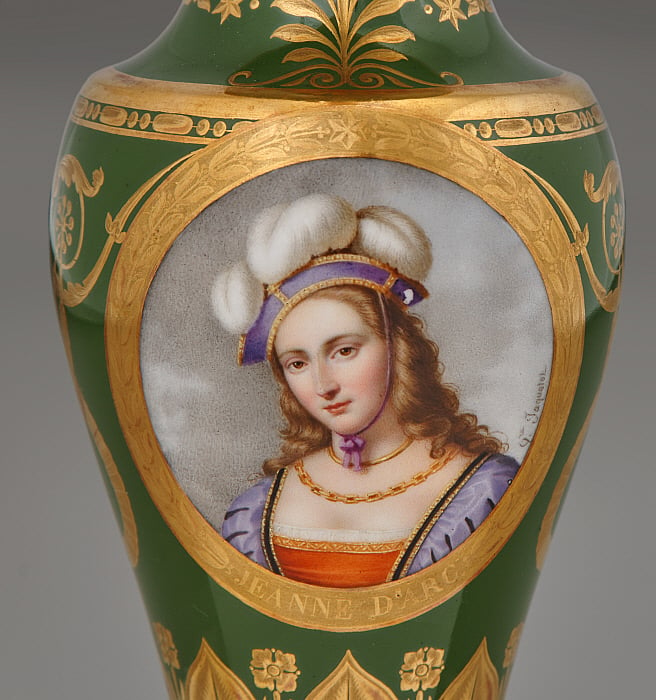 Milk jug (pot à lait forme Grecque) with portrait of Joan of Arc (c. 1412- 1431) Slider Image 4